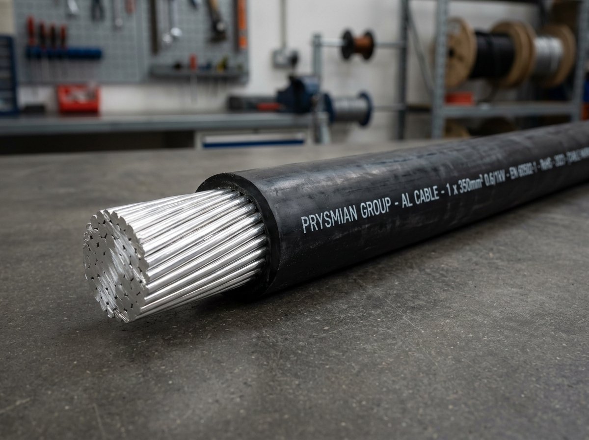 Twin flat aluminium conductor PVC insulated and sheathed cables