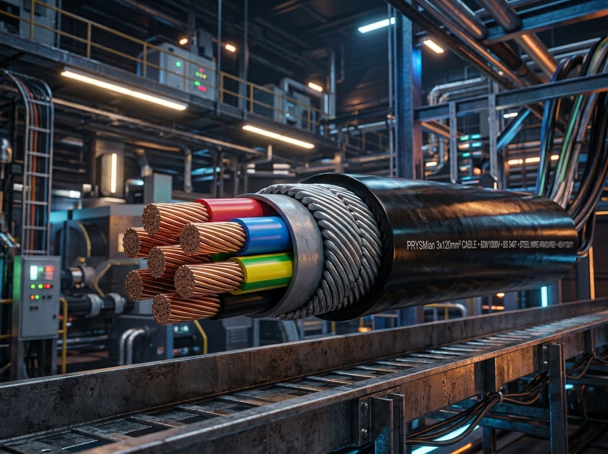 Copper conductor XLPE insulated and FRLSH PVC sheathed armoured cables